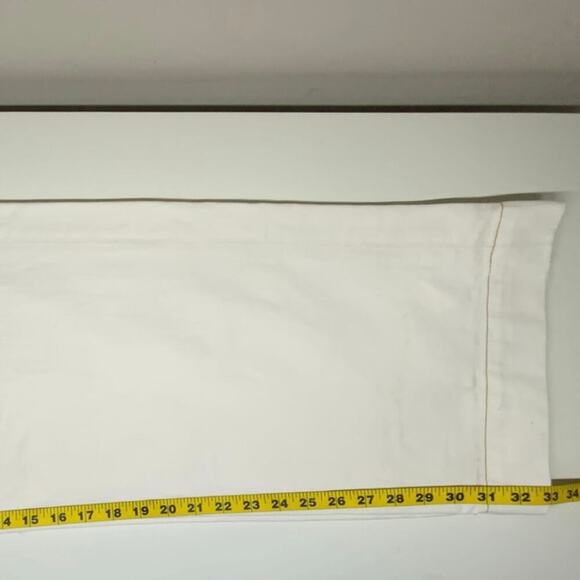 Goldsign | Wide Leg Pleated Trouser Jeans | White | Size 29 - Picture 11 of 14